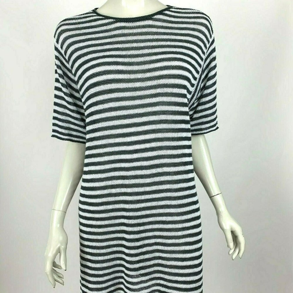 Eileen Fisher Organic Linen Striped Shirt Dress